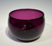 Purple Open Bowl by AlBo Glass
