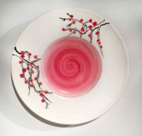 Medium Cherry Blossom Plate by Anne Egitto