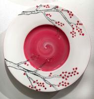 Large Cherry Blossom Plate by Anne Egitto