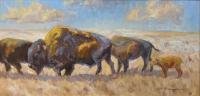 Bison March by Virginia Grass Simmons