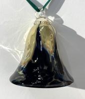 Gold Draped Bell by AlBo Glass