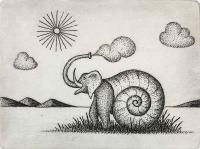 Elephant Snail #93C by Volker Kuhn