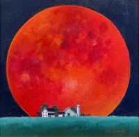Farm Under Blood Moon by Bruce Ediger