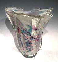 Large Whorl Vase by AlBo Glass