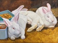 Three Domestic Rabbits by Nora Othic