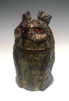 Small Brown Owl Jar by Brian Horsch