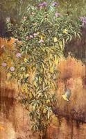 Thistle and Goldfinches by Nora Othic