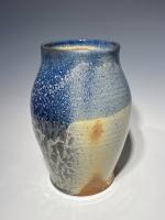 Blue Wood Fired Vase by Brian Horsch