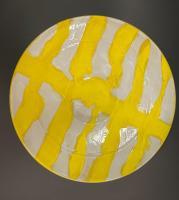 Yellow & White Bowl by Larry Peters