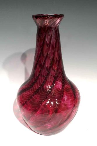 Double Optic Mold Vase by AlBo Glass