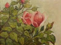 Buds and Red Roses by Jean Cook