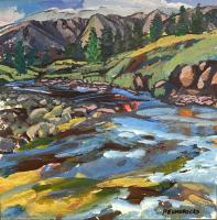 La Poudre Creek Above Long Draw Reservoir by Annie Helmericks-Louder
