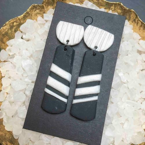 Black and White Polymer Clay by Artisan Jewelry