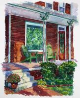 Red Summer Porch by Colleen Gregoire