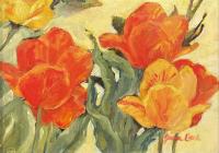 Red and Yellow Tulips by Jean Cook