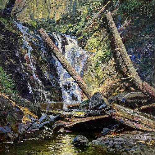 Hidden Falls on Cascade Creek by Mark Flickinger