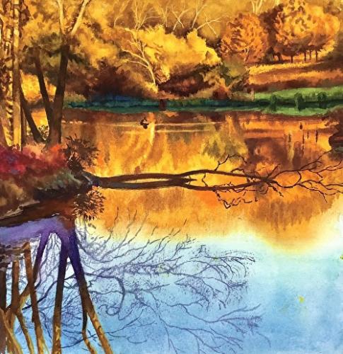 A Pond Reflection II by John Hulsey
