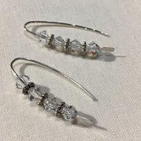 Clear Swarovski crystal on SS wire - MT402 by Artisan Jewelry