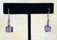 Cubed Purple Swarovski Crystal - MT 464 by Artisan Jewelry