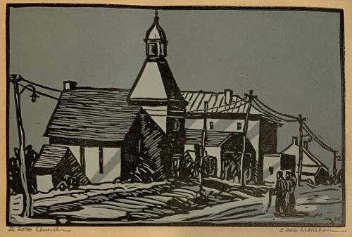 1940: DeSoto Church by Charles L. Marshall by KSU Friends of Art