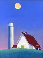 Moon Over Seneca Barn by Bruce Ediger