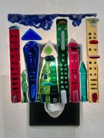 Cityscape Fused Glass Night Light by Artisan Apparel & Decor