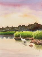 Wading Egret by Anthony Benton Gude